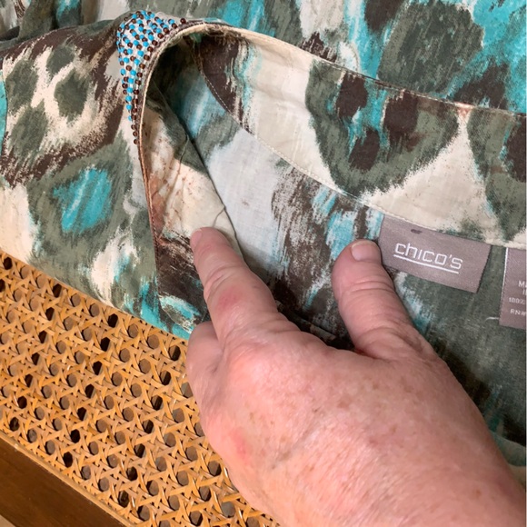 Chico’s southwest fabric pattern loose top,shirt,blouse. - Picture 14 of 15